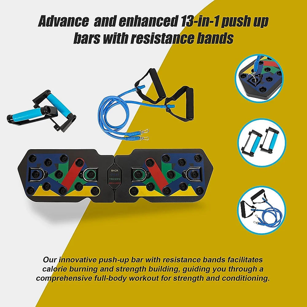 Push Up Board Rack System 13-in-1 Body Building Workout