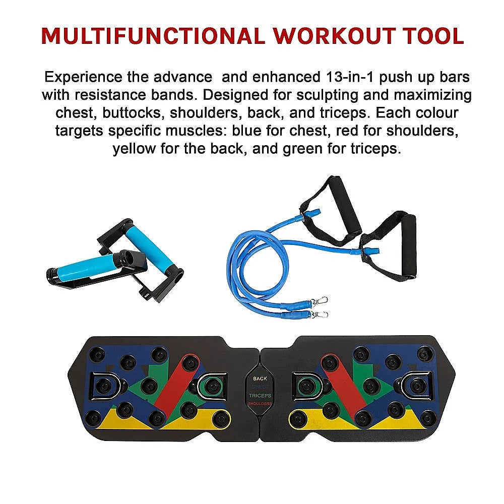 Push Up Board Rack System 13-in-1 Body Building Workout