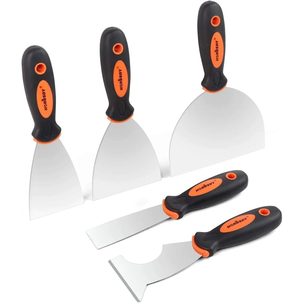 Putty Knife Set 5Pc Stainless Steel Joint Wall Scraper