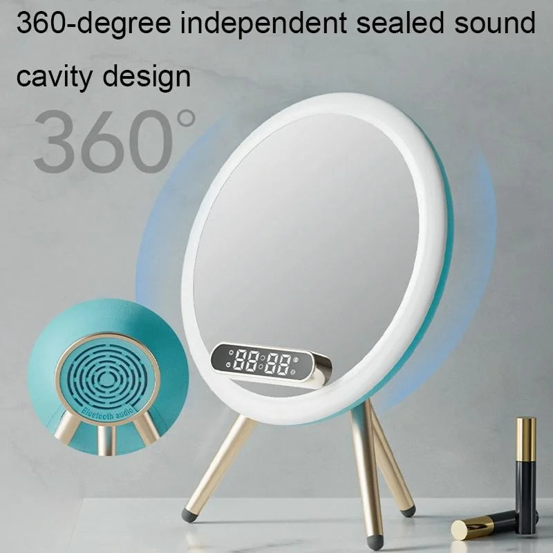 Q6 Smart Clock Display Bluetooth Speaker Fill Light Makeup