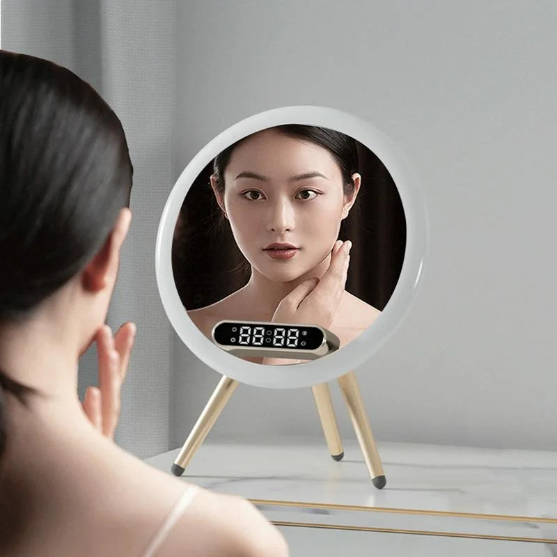 Q6 Smart Clock Display Bluetooth Speaker Fill Light Makeup