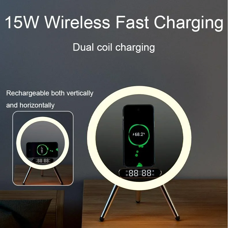Q6 Smart Clock Display Bluetooth Speaker Fill Light Makeup