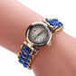 Quartz Wrist Watch with Knitting Rope Chain for Women