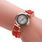 Quartz Wrist Watch with Knitting Rope Chain for Women