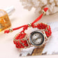 Quartz Wrist Watch with Knitting Rope Chain for Women
