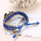 Quartz Wrist Watch with Knitting Rope Chain for Women