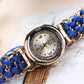 Quartz Wrist Watch with Knitting Rope Chain for Women