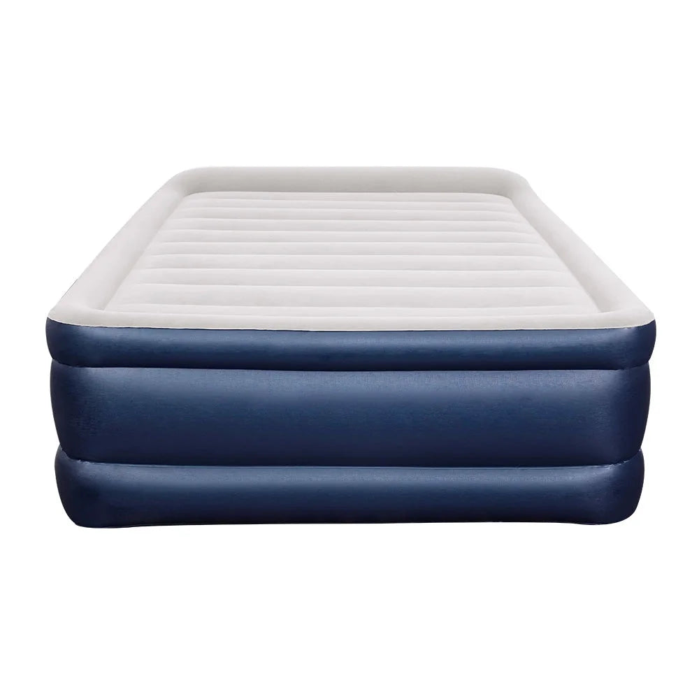 Queen Air Bed Inflatable Mattress Sleeping Mat Battery