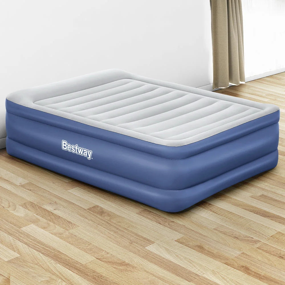 Queen Air Bed Inflatable Mattress Sleeping Mat Battery