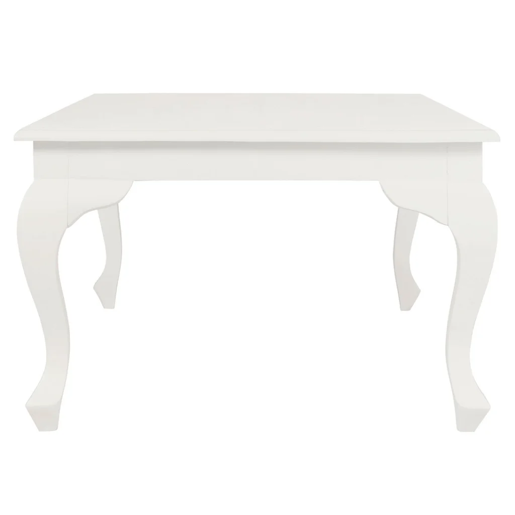 Queen Anne Coffee Table 120 x 70 cm - White - Furniture >