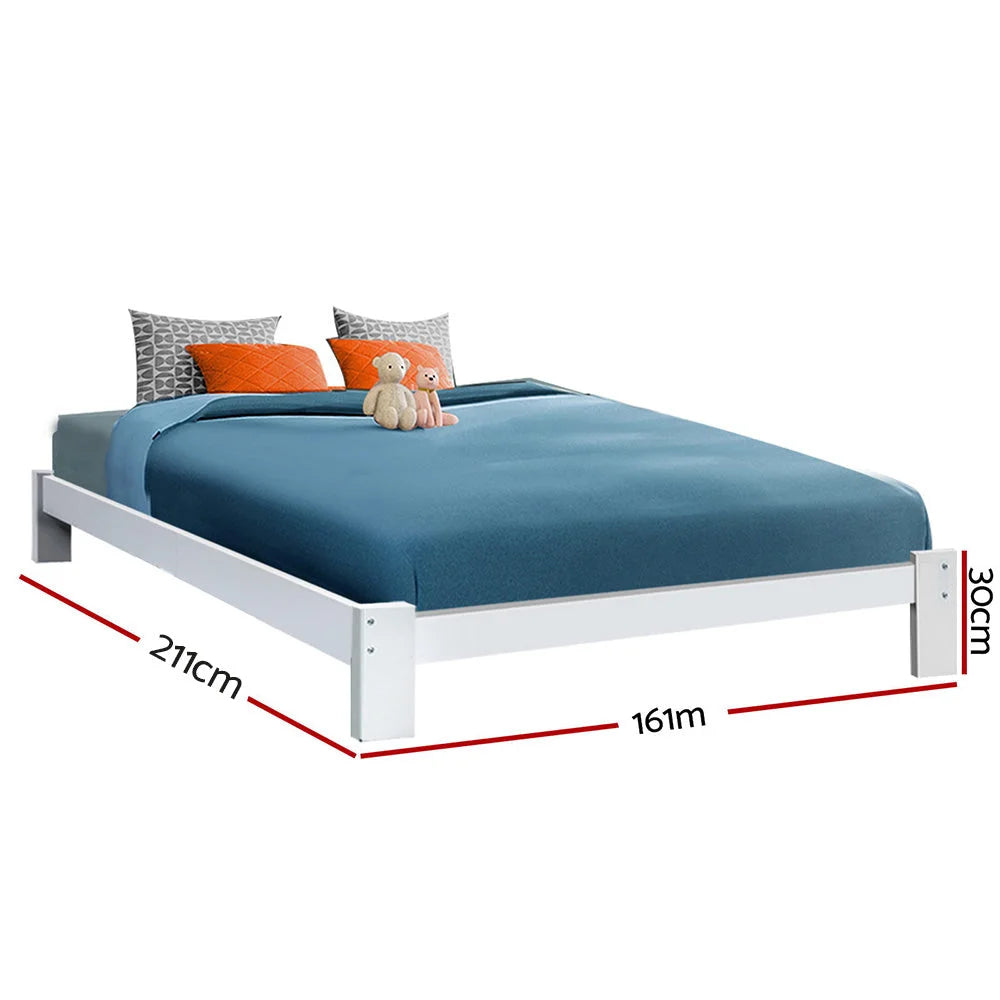Queen Wooden Bed Base Frame Size Timber Foundation Mattress