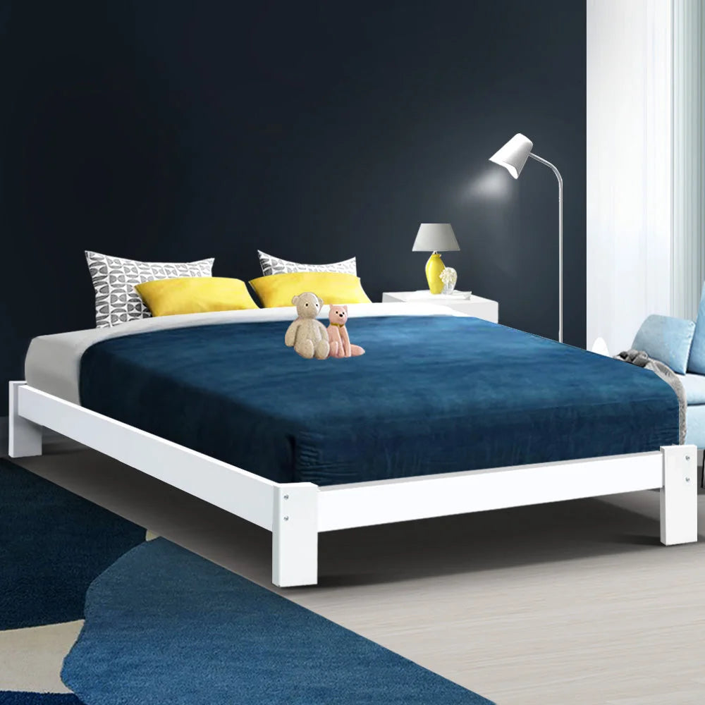 Queen Wooden Bed Base Frame Size Timber Foundation Mattress