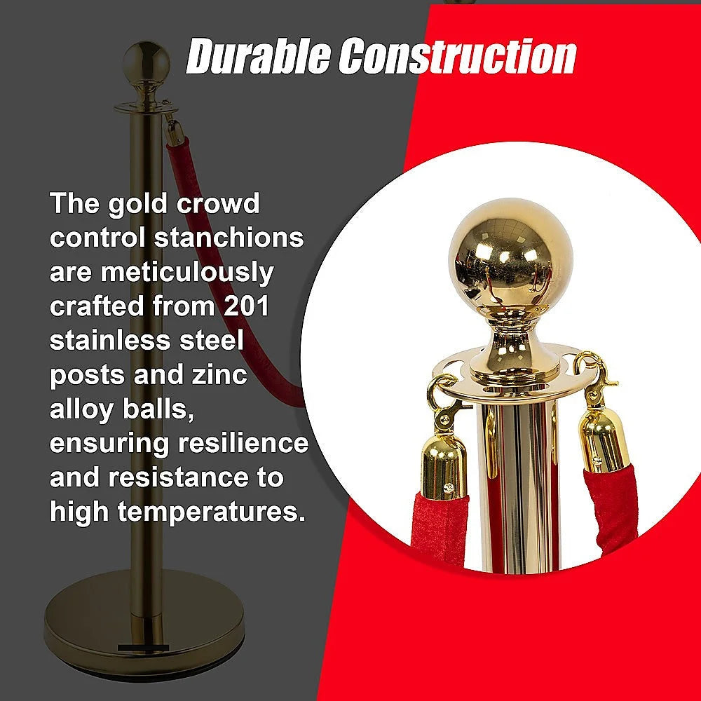 Queue Barriers 4x + 3 Ropes Exhibition Crowd Control