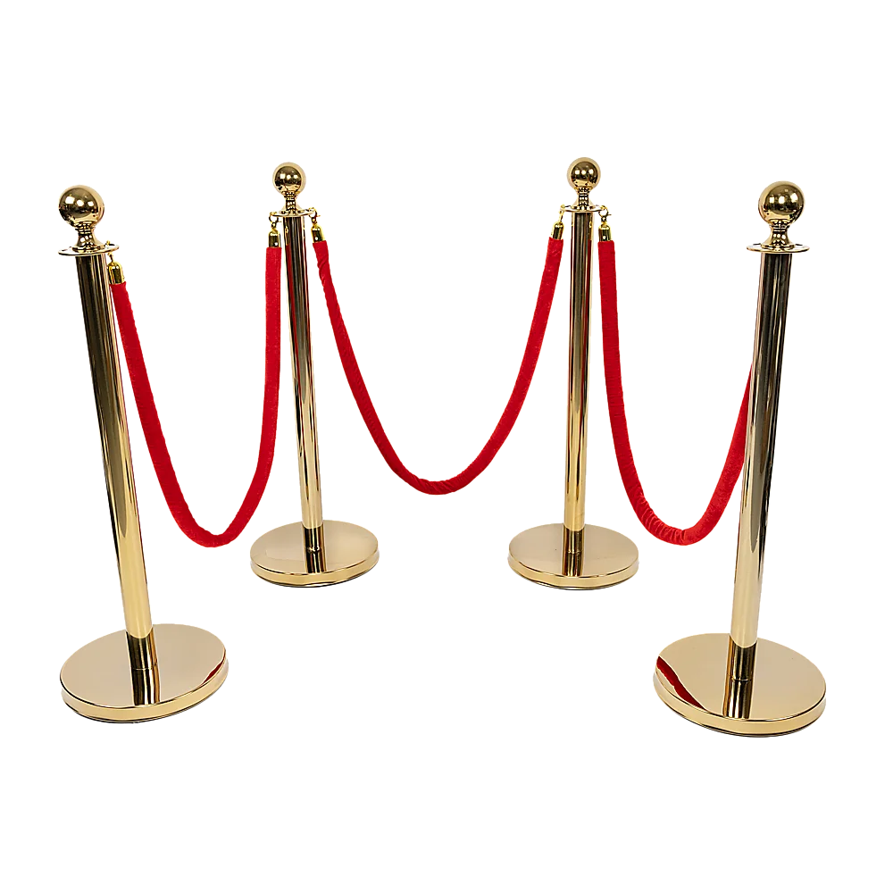 Queue Barriers 4x + 3 Ropes Exhibition Crowd Control