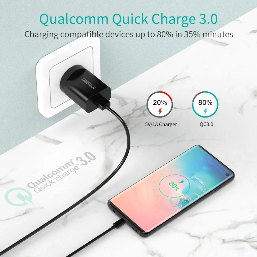 Quick Charger CHOETECH Q5003 18W QC - Black