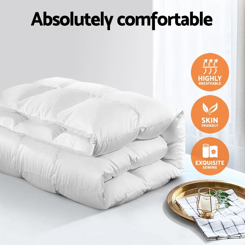 Quilt Cover Duvet Bedding 800GSM Goose Down Feather Winter