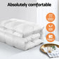 White quilt cover with cover fabric and edge stitching