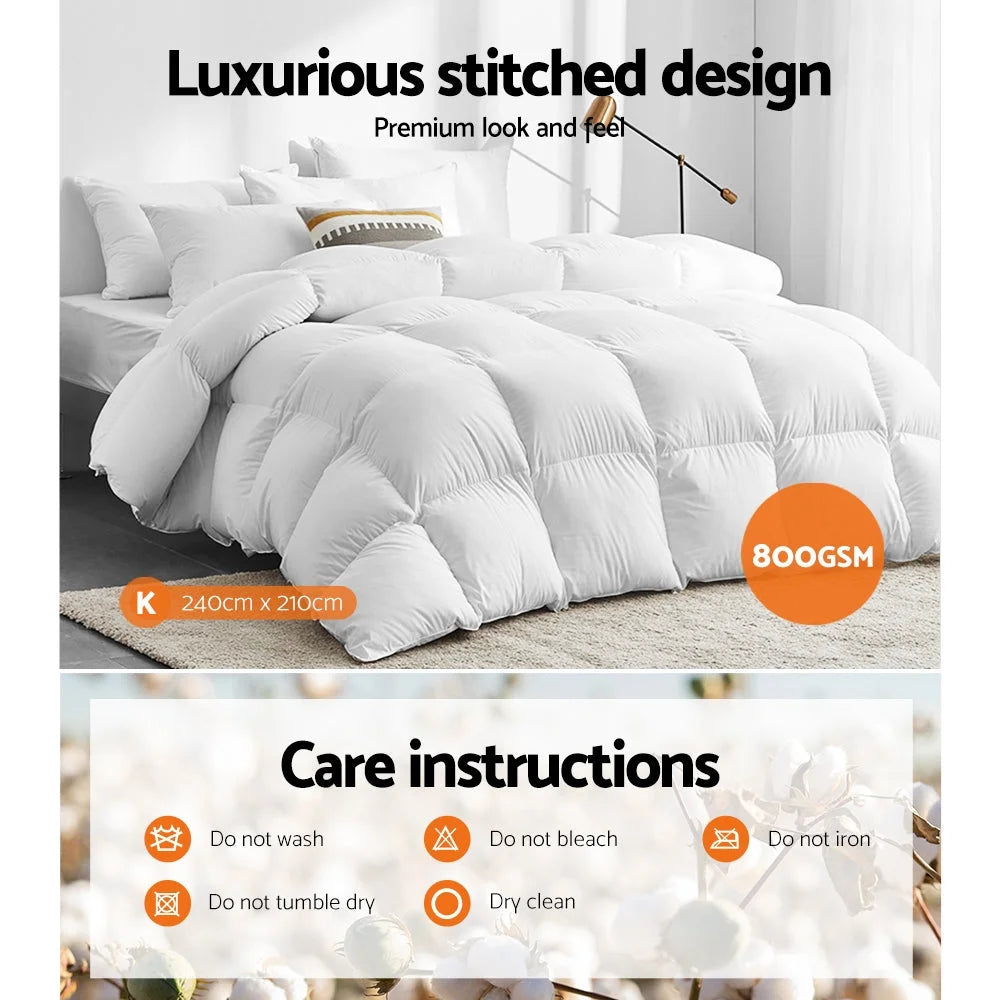 White quilt cover with bedding cover laid flat for bedroom use