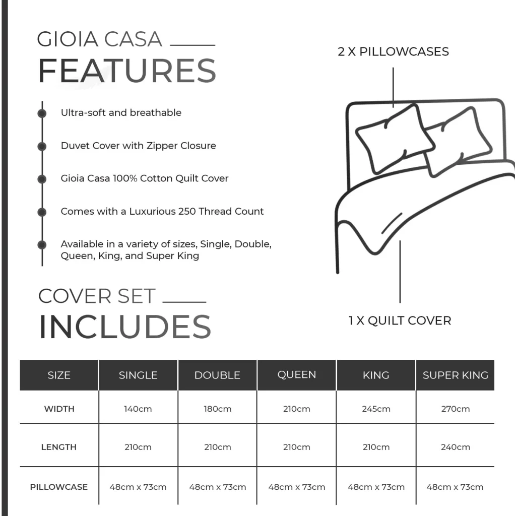 Quilt Cover Set 100% Cotton Vintage Washed (3Pcs)