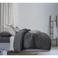 Quilt Cover Set 100% Jersey Cotton - Black Marble - King