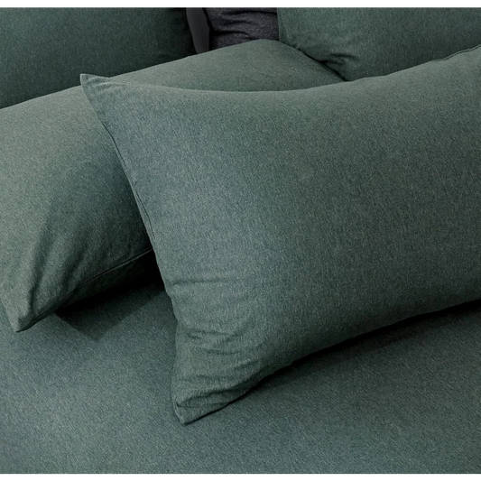 Quilt Cover Set 100% Jersey Cotton - Green - Double - Home