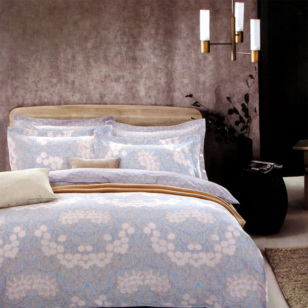 Quilt Cover Set 250TC Florence Cotton Reversible Queen