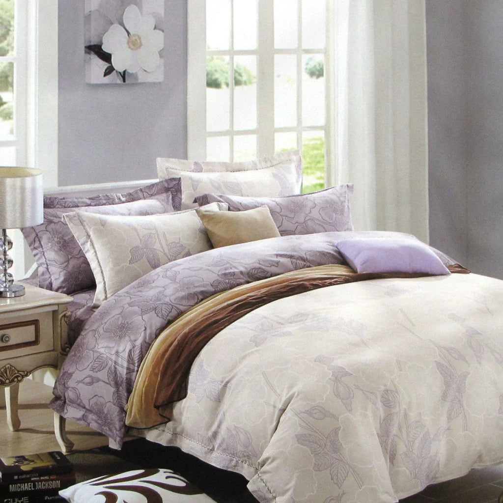 Quilt Cover Set 250TC Gilmore Cotton Reversible Queen
