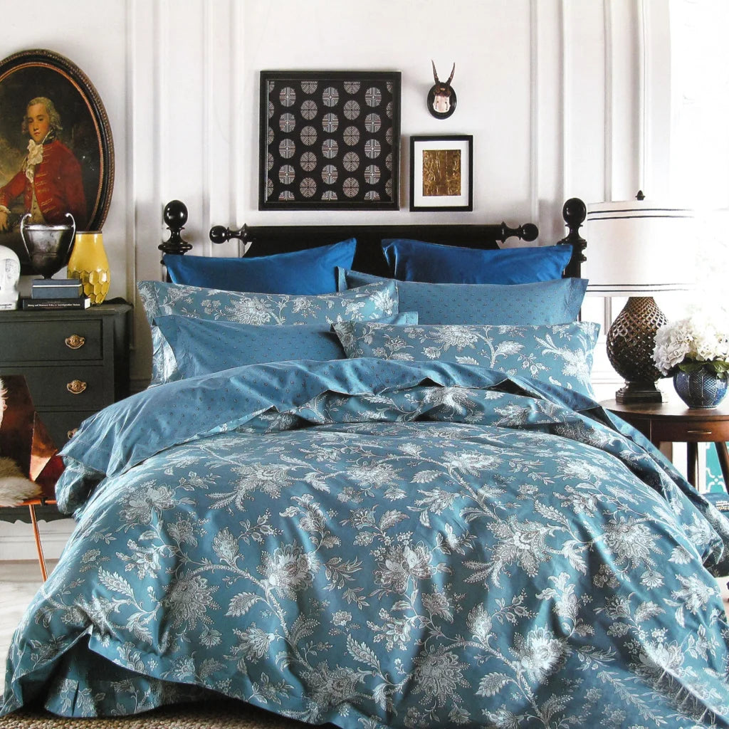 Quilt Cover Set 250TC Oliver Cotton Reversible Queen - Home