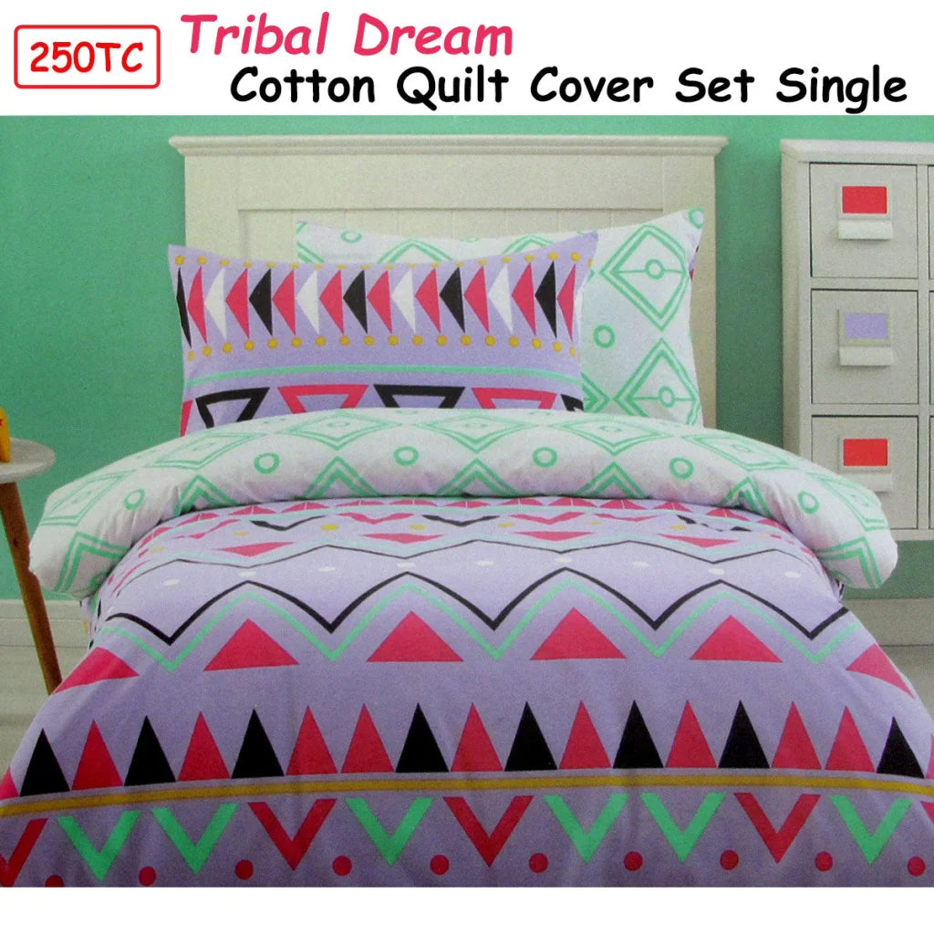 Quilt Cover Set 250TC Tribal Dream 100% Cotton Single