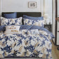 Quilt Cover Set 300TC Carolyn Blue Reversible Cotton