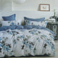 Quilt Cover Set 300TC Milla Blue Reversible Cotton - King