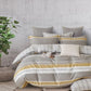 Quilt Cover Set 300TC Theodore Grey Reversible Cotton
