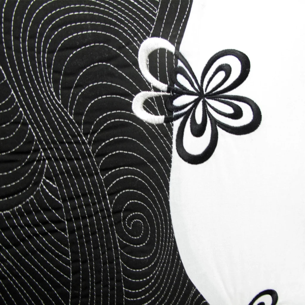 Quilt Cover Set Accessorize Hypnotic Black - Queen - Home &