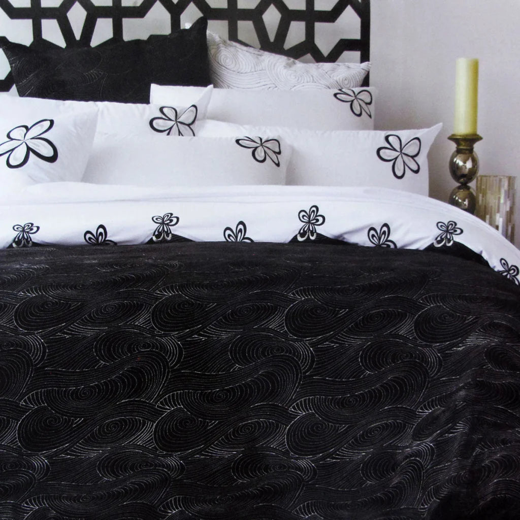 Quilt Cover Set Accessorize Hypnotic Black - Queen - Home &