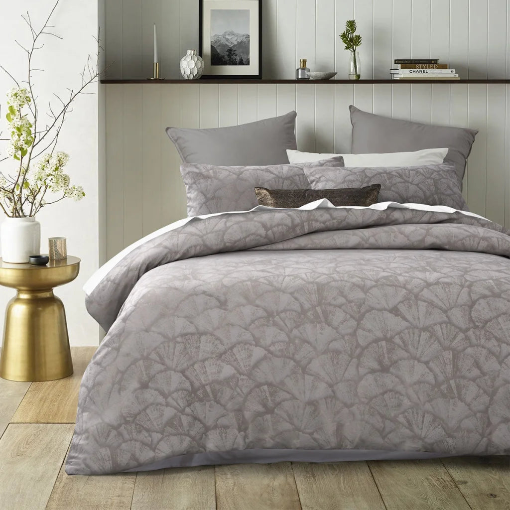 Quilt Cover Set Accessorize Shells Jacquard - Queen - Home