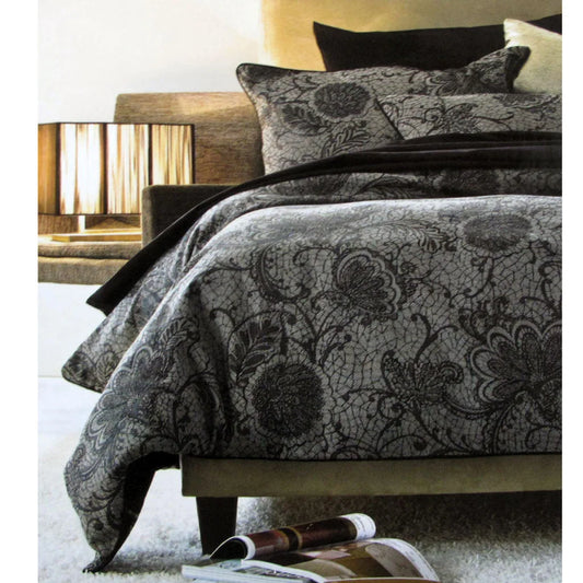 Quilt Cover Set Accessorize Trudie Black Jacquard - Single
