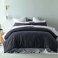 Quilt Cover Set Accessorize Waffle Slate Cotton Blend