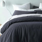 Quilt Cover Set Accessorize Waffle Slate Cotton Blend