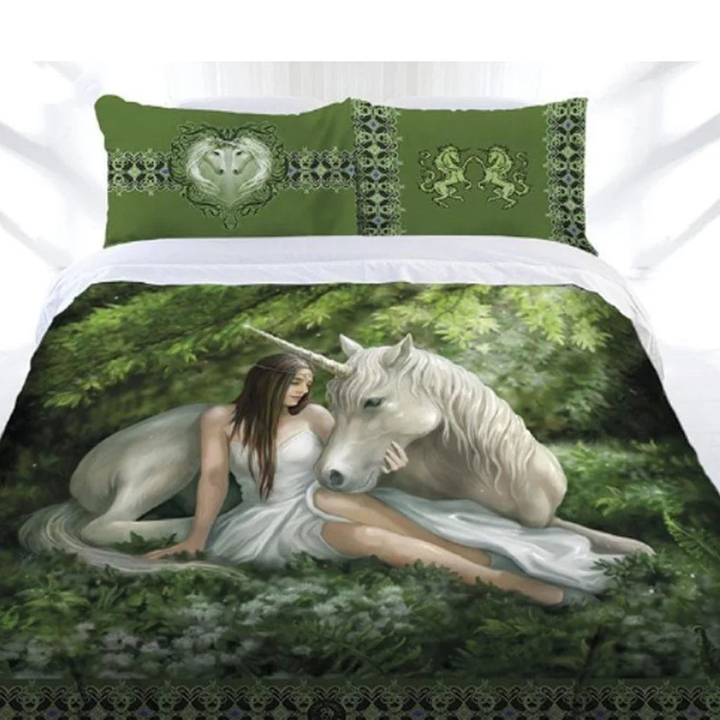 Quilt Cover Set Anne Stokes Pure Heart - Single - Home &
