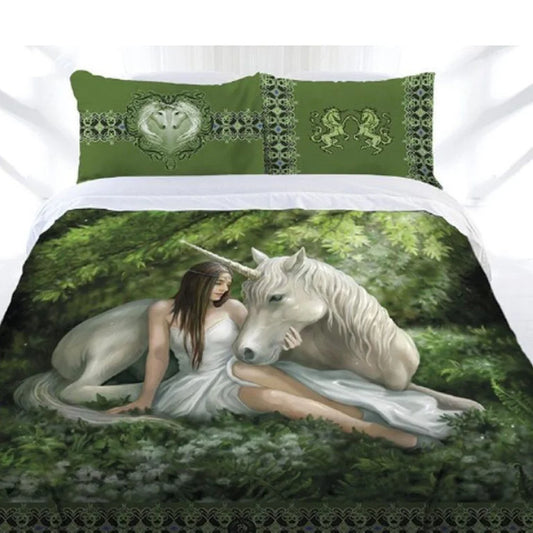 Quilt Cover Set Anne Stokes Pure Heart - Single - Home &