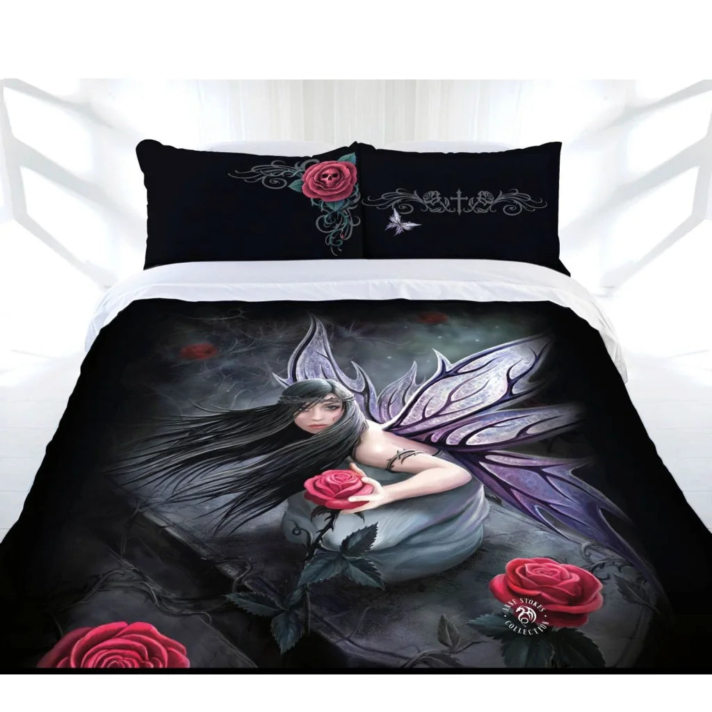 Quilt Cover Set Anne Stokes Rose Fairy - Double - Home &