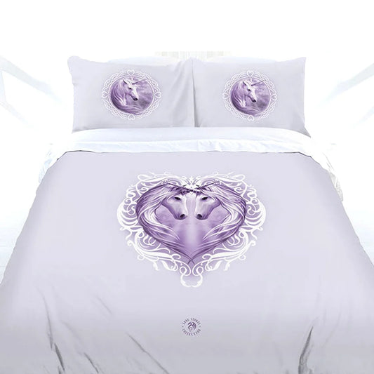 Quilt Cover Set Anne Stokes White Unicorn - King - Home &