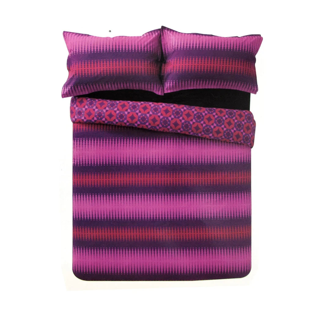 Quilt Cover Set Apartmento Miami Magenta Reversible