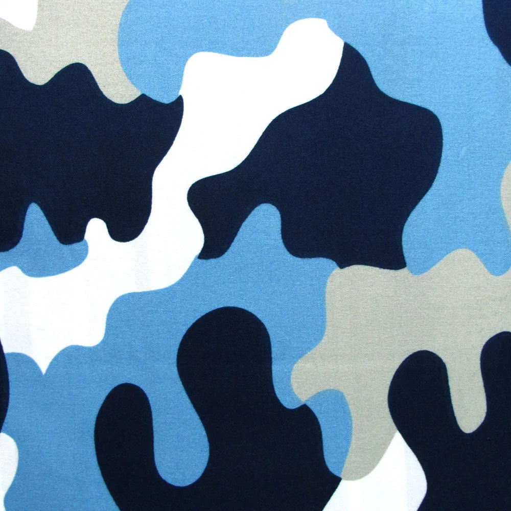 Quilt Cover Set Army Camouflage Blue Single 165