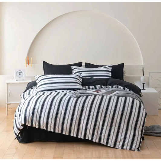 Quilt Cover Set Ascar Striped - King Size - Home & Garden