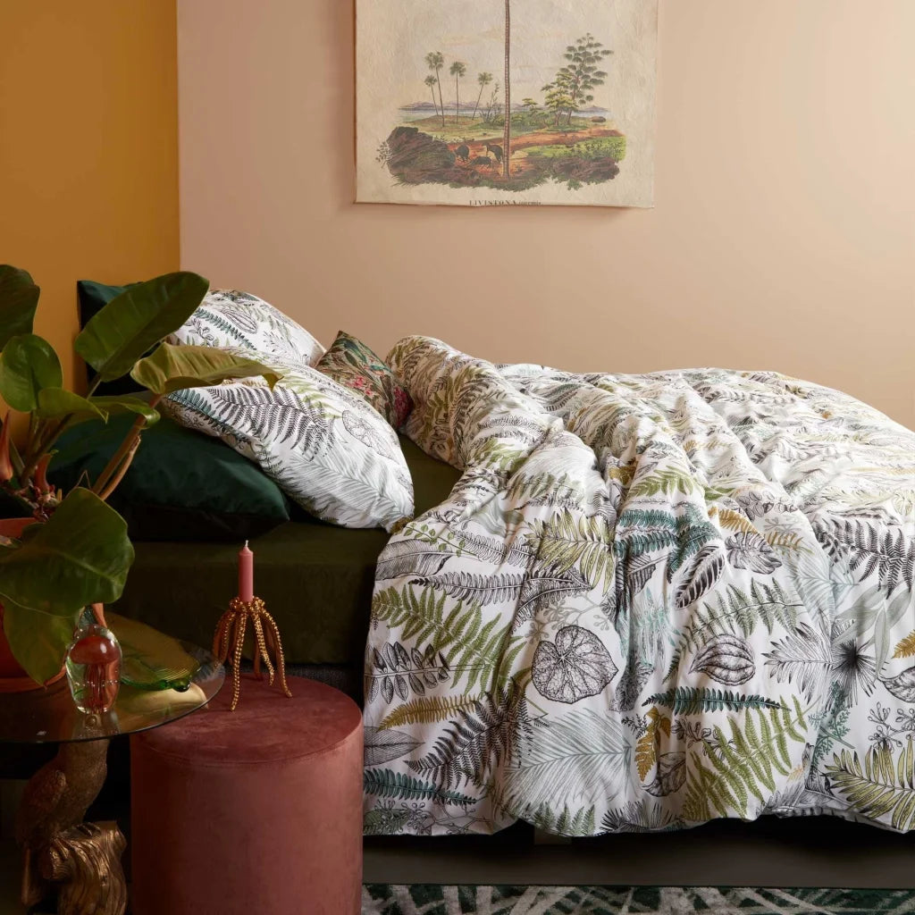Quilt Cover Set At Home Primeval Green - King - Home &