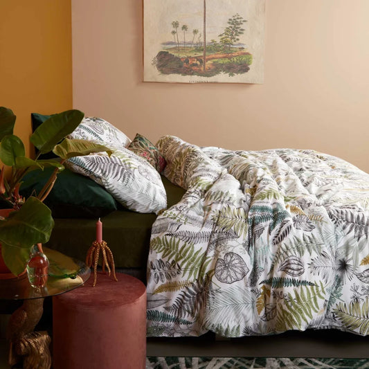 Quilt Cover Set At Home Primeval Green - King - Home &