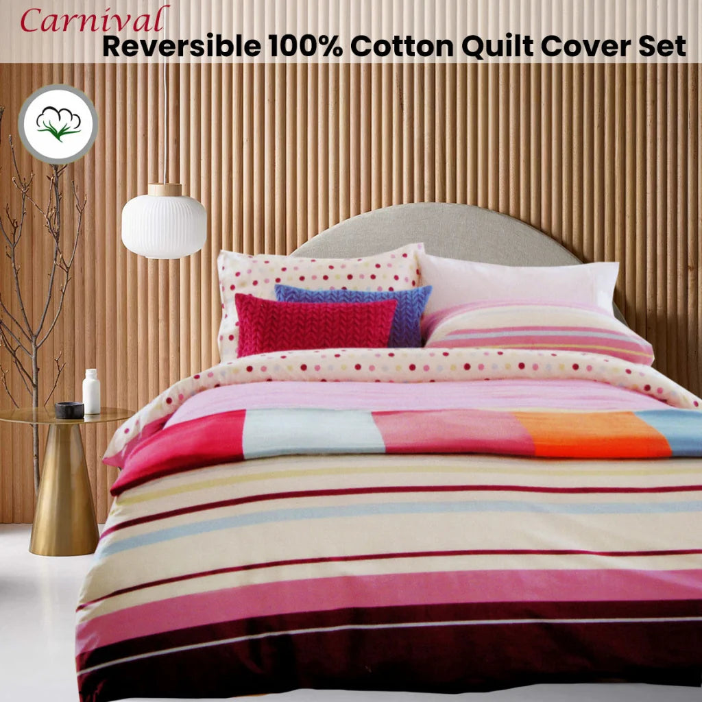 Quilt Cover Set Atmosphere Carnival Reversible Queen - Home