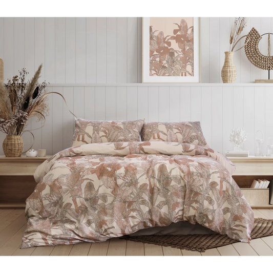 Quilt Cover Set Bayley Printed - QUEEN - Home & Garden