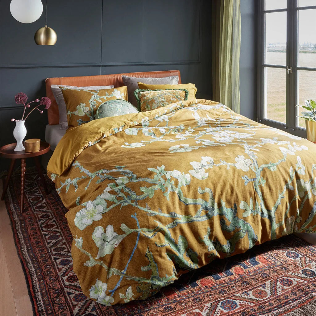 Quilt Cover Set Bedding House Blossoming Ochre Cotton
